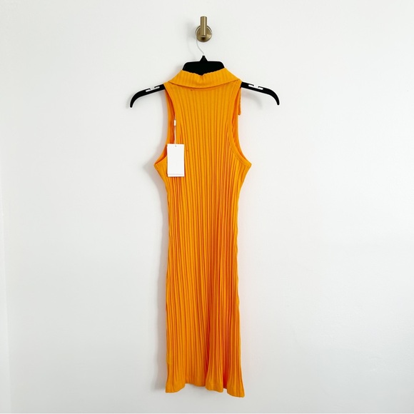 NEW Helmut Lang Polo Sleeveless Mini Dress in Apricot Size Medium (M) - Picture 8 of 11